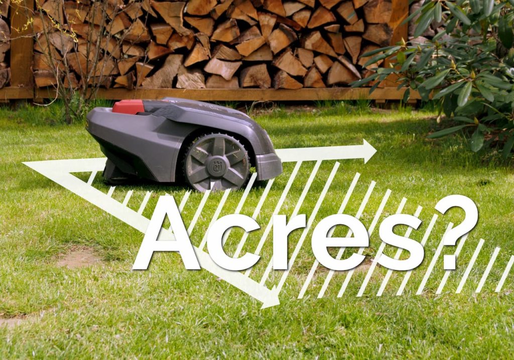 Robotic lawn mower acre specification